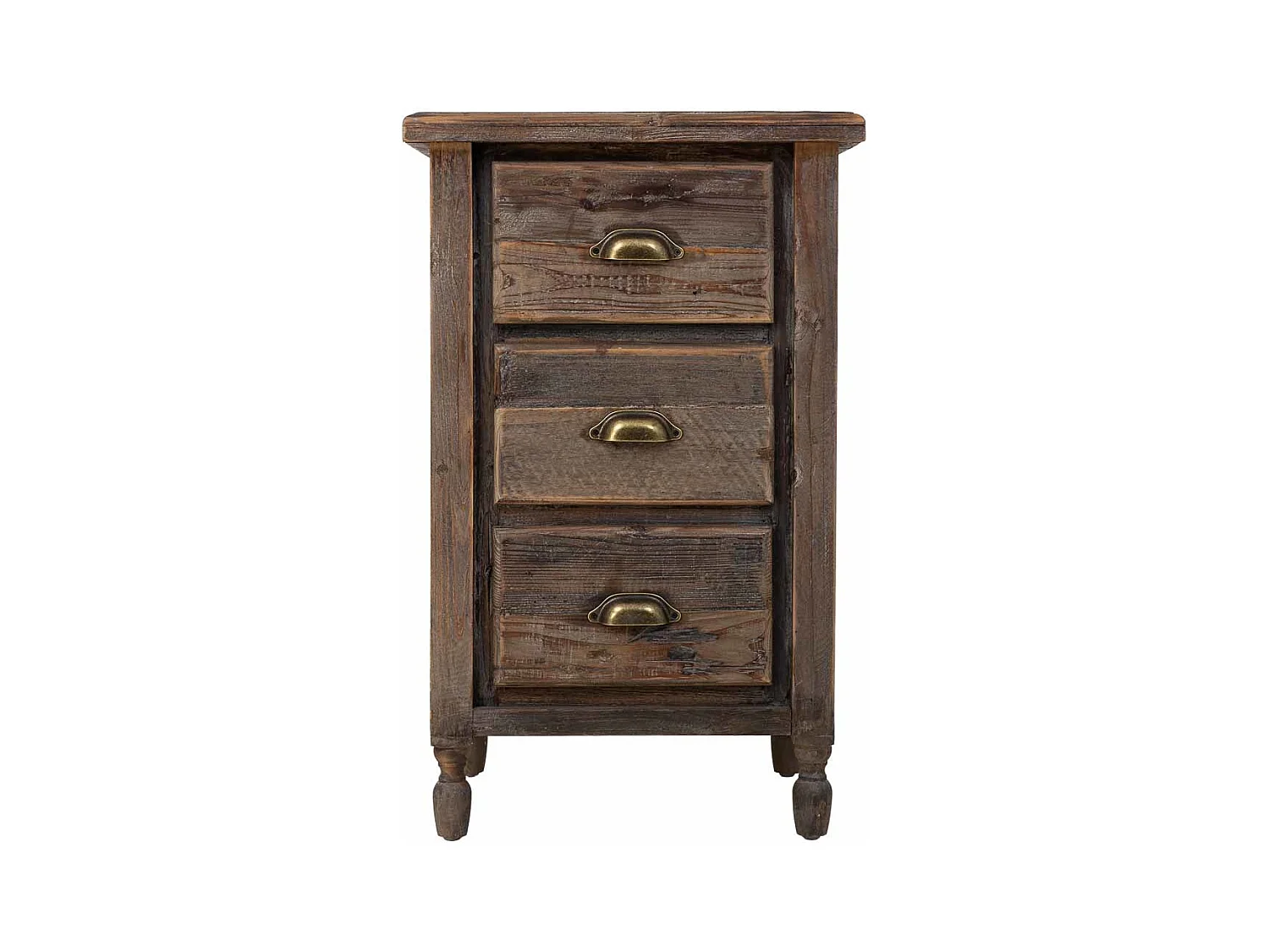 Mesita de madera 3 cajones 48x38x76,5h cm