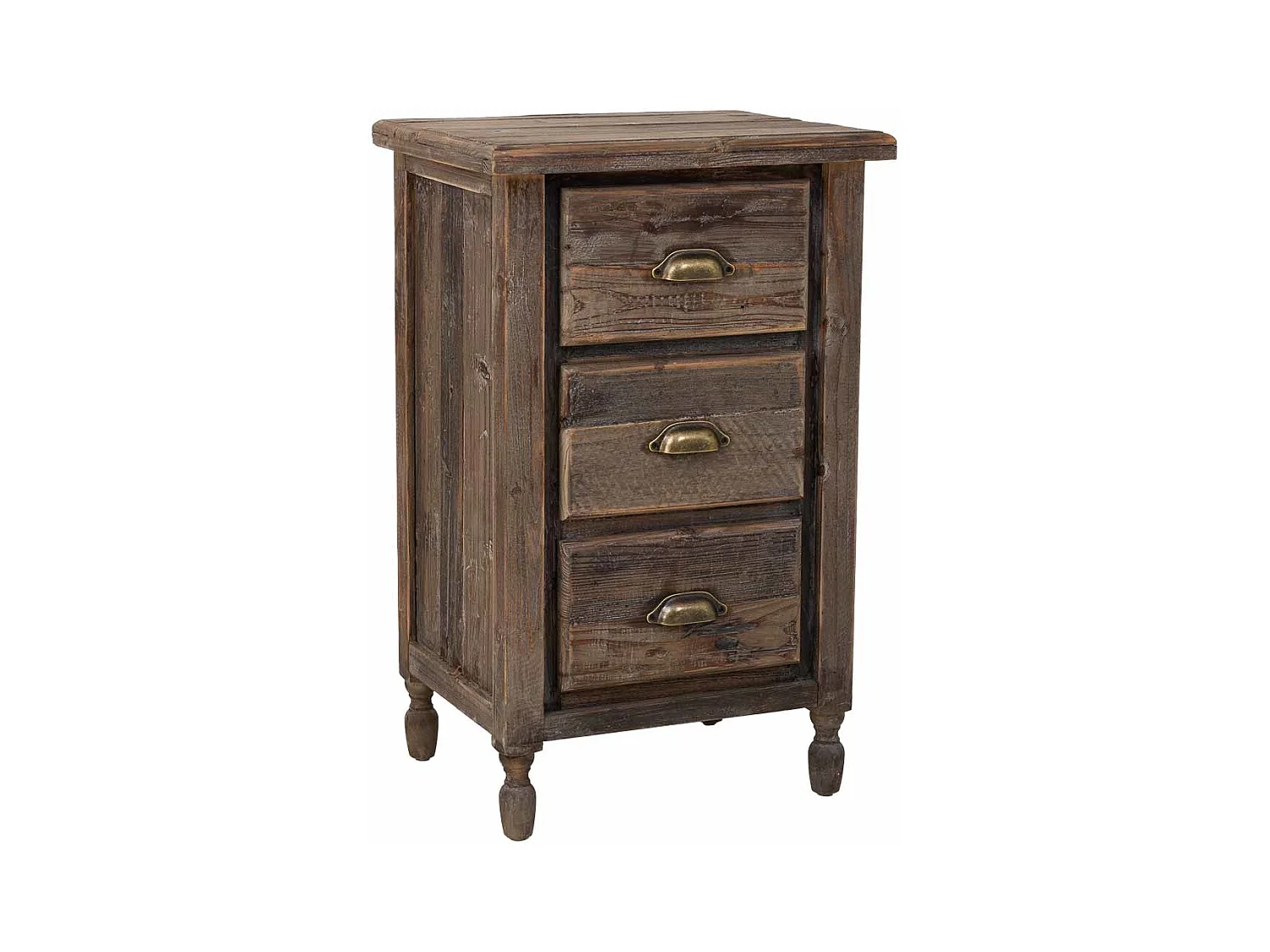 Mesita de madera 3 cajones 48x38x76,5h cm