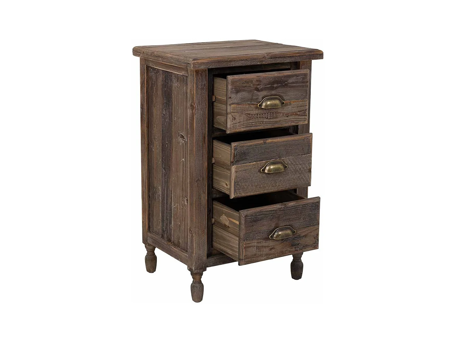 Mesita de madera 3 cajones 48x38x76,5h cm