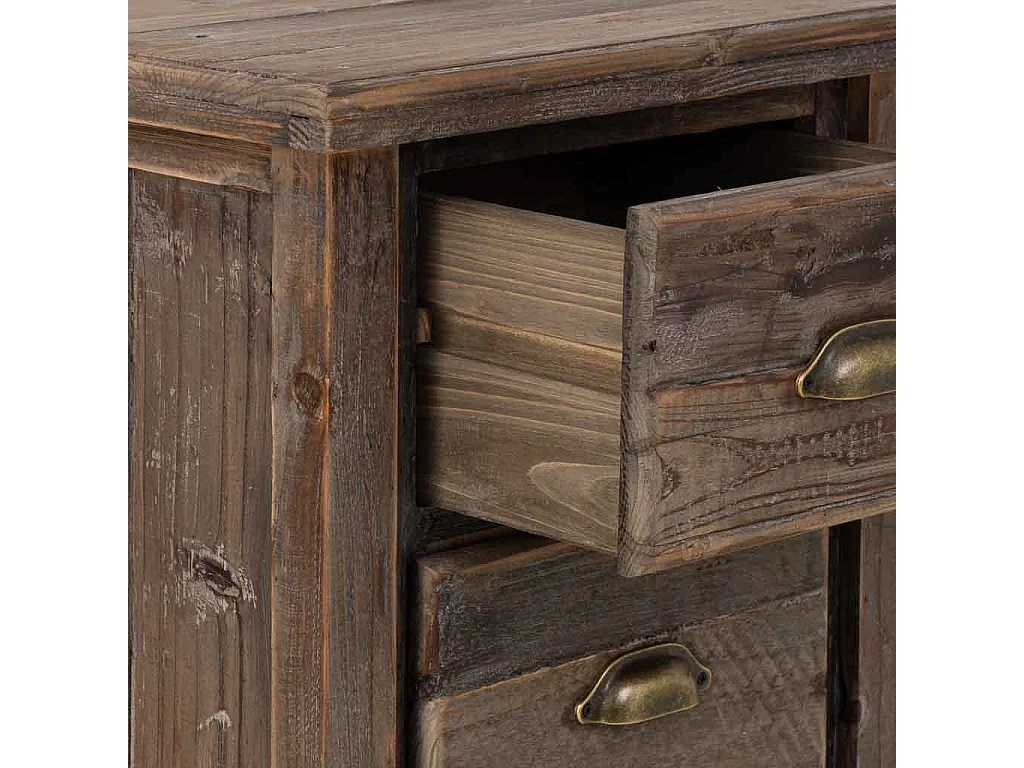 Mesita de madera 3 cajones 48x38x76,5h cm