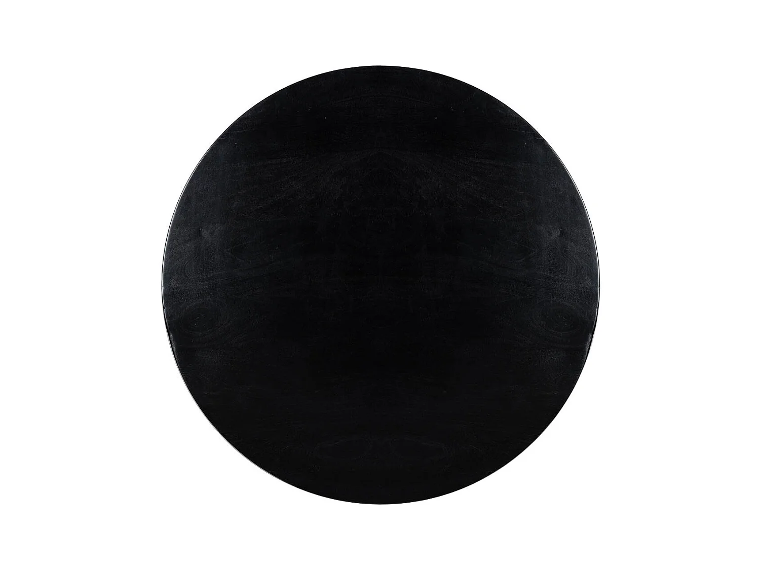 Mesa de centro, tablero de mango negro y patas de hierro 80x80x40h cm