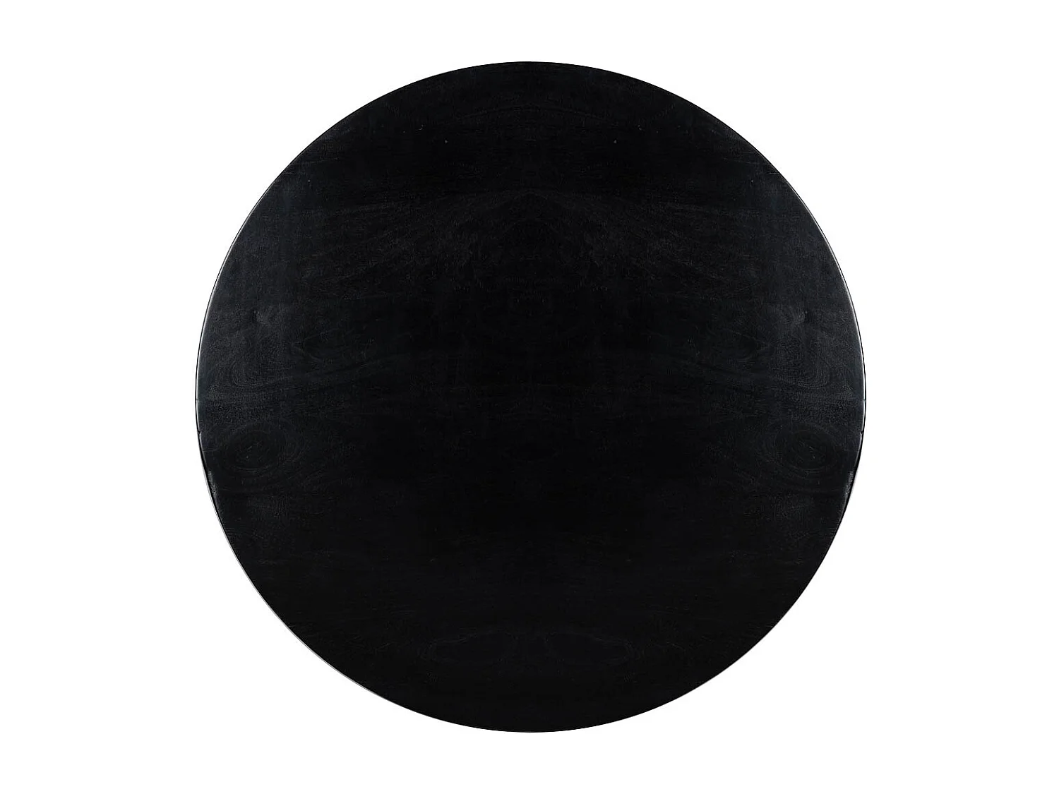 Mesa de centro, tablero de mango negro y patas de hierro 80x80x40h cm