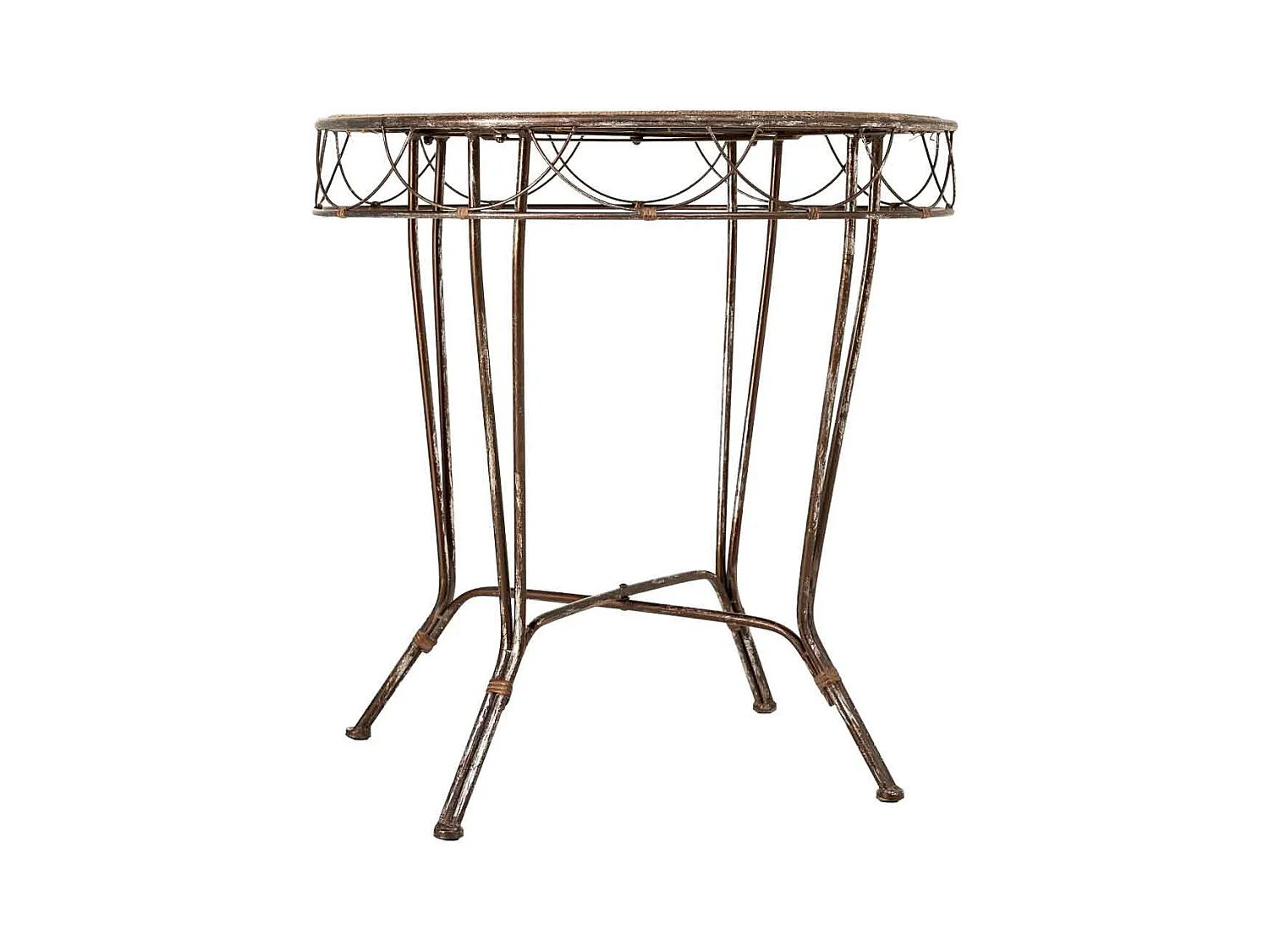 Mesa em metal 75,5x75,5x76,8h cm