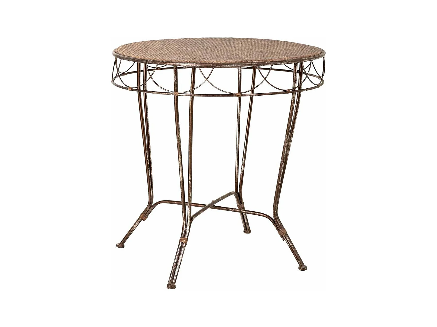 Mesa em metal 75,5x75,5x76,8h cm