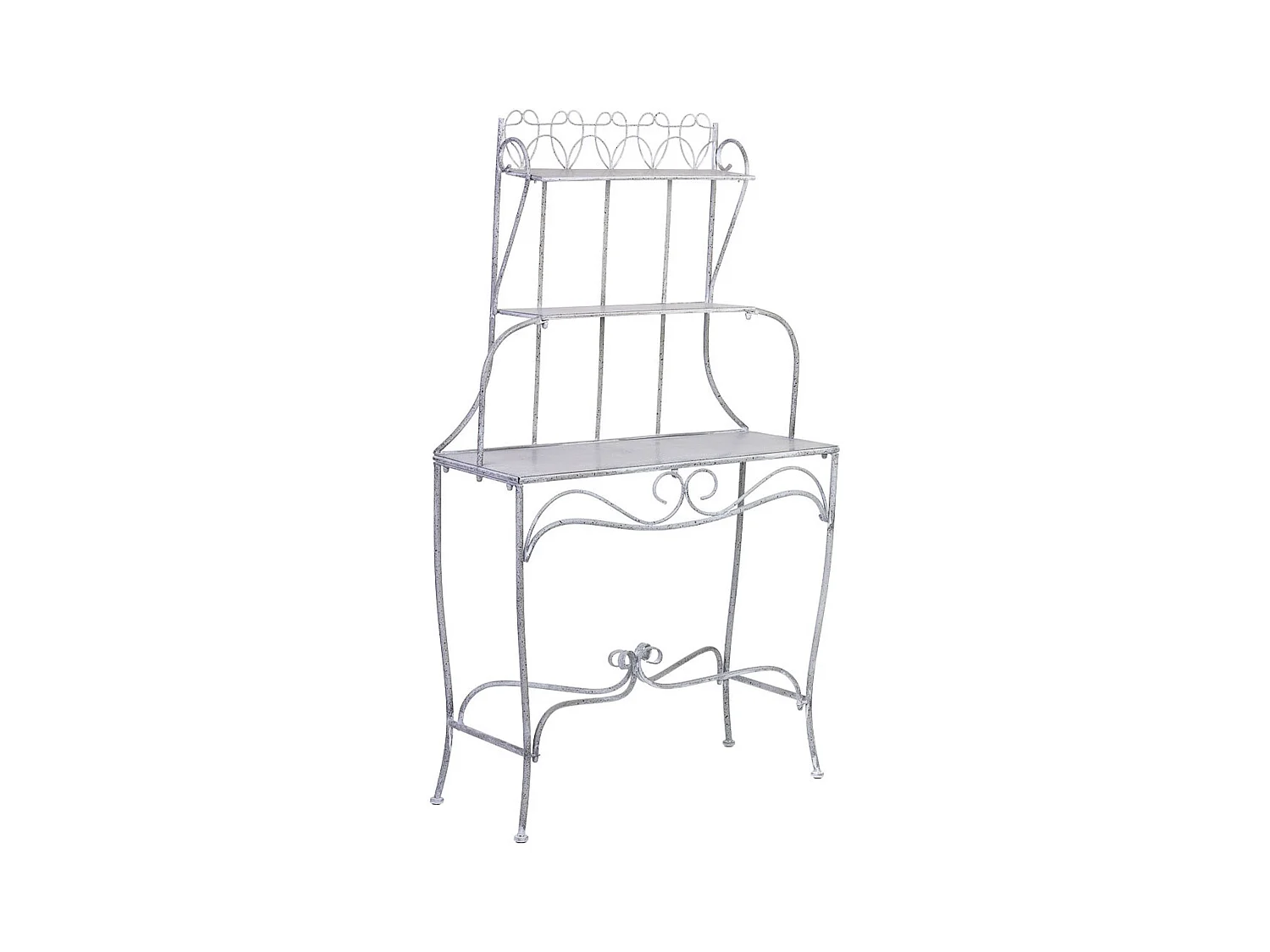 Étagère métallique d'exposition avec 2 étagères 90,81x36,83x158,12h cm