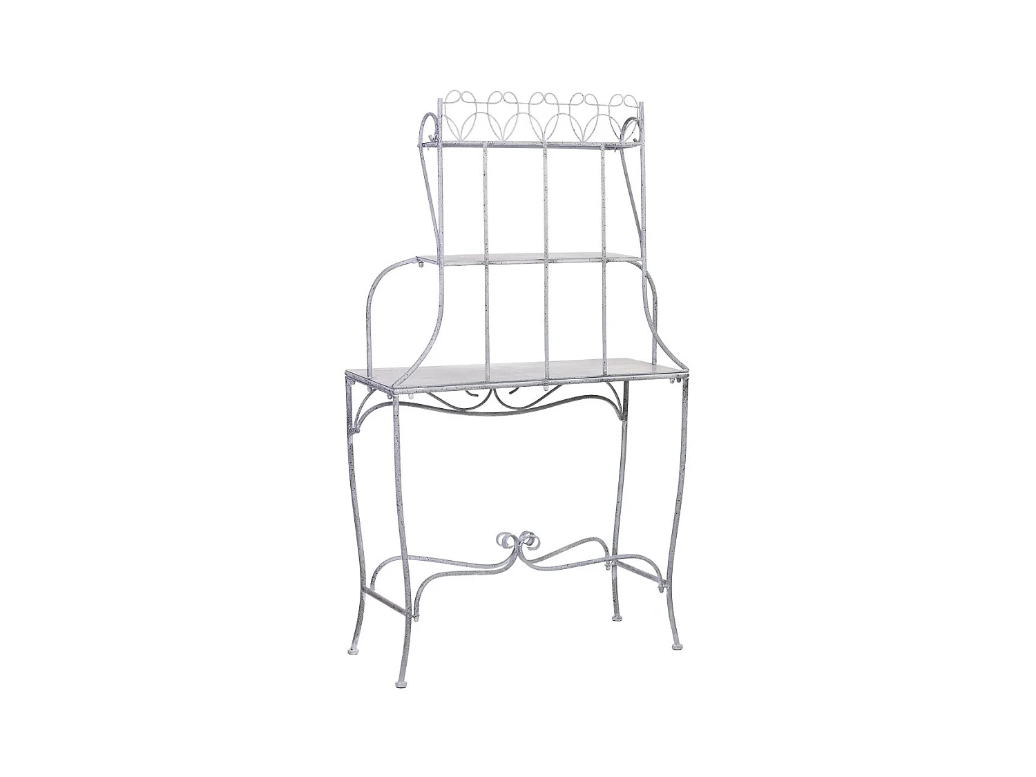 Étagère métallique d'exposition avec 2 étagères 90,81x36,83x158,12h cm