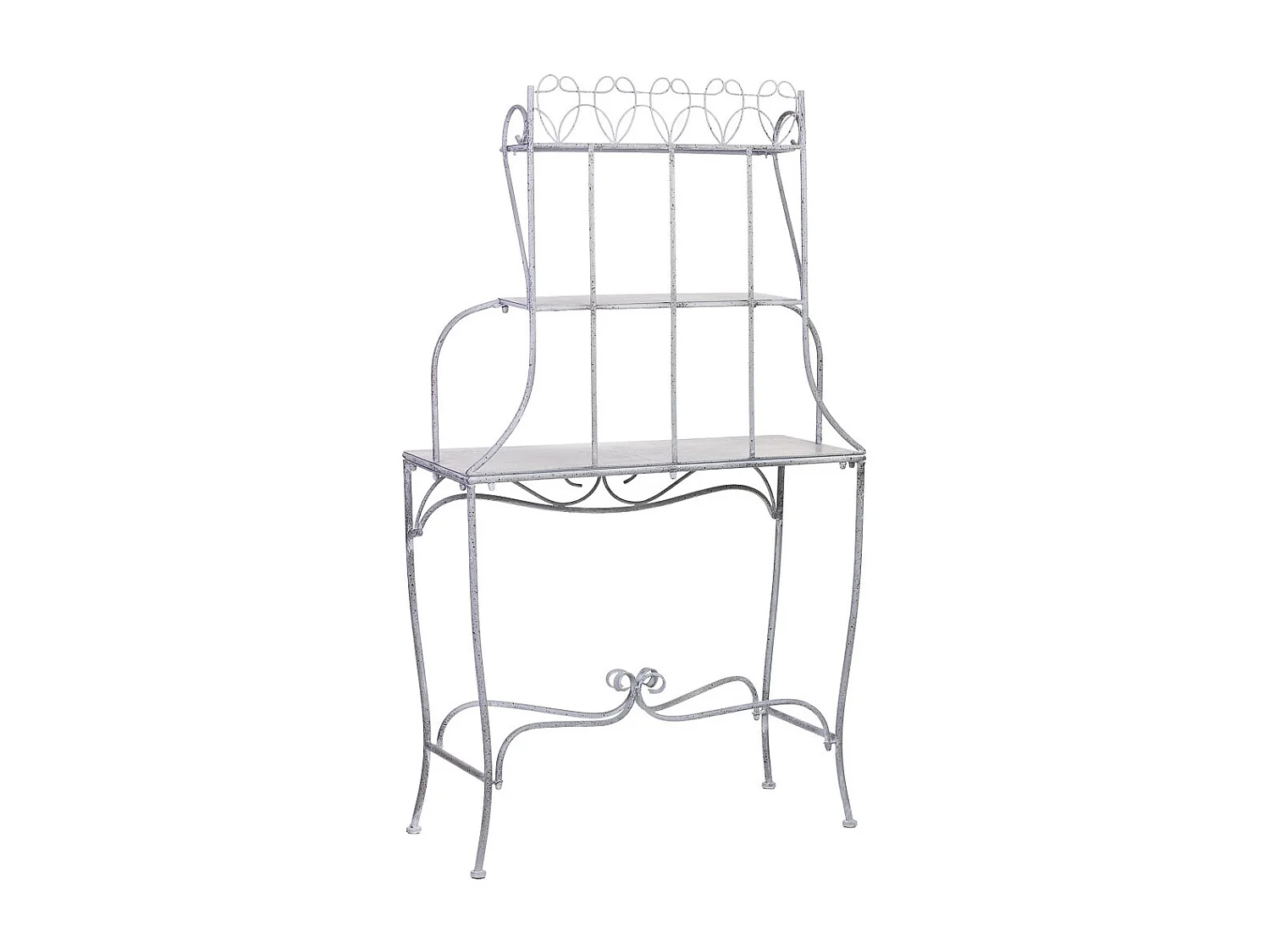 Étagère métallique d'exposition avec 2 étagères 90,81x36,83x158,12h cm