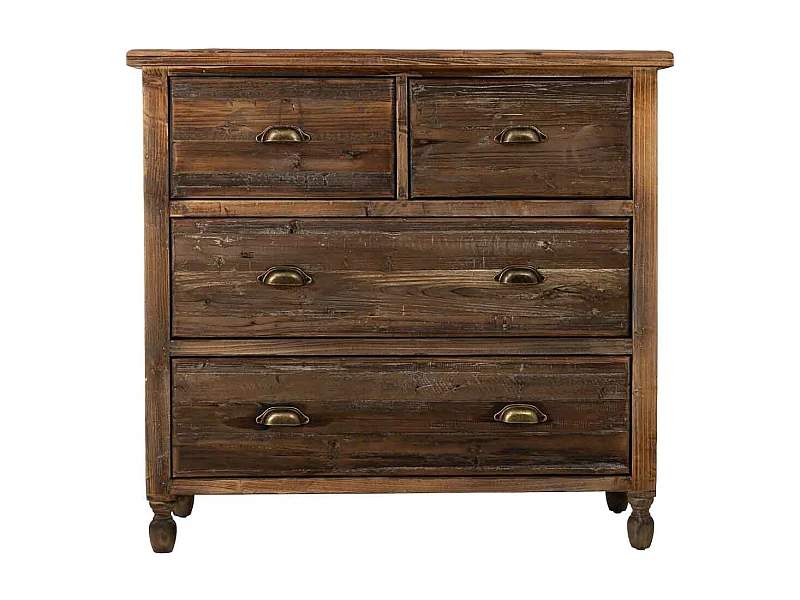 Cómoda em madeira com 4 gavetas 100x40x93h cm