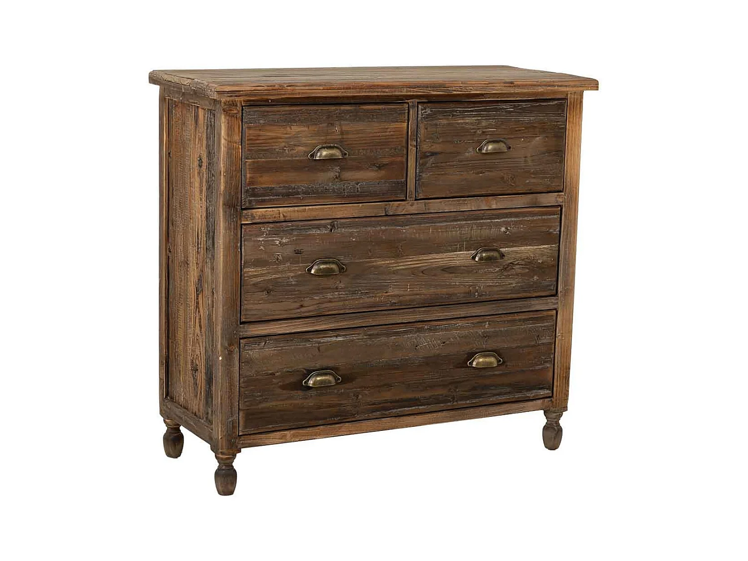 Cómoda em madeira com 4 gavetas 100x40x93h cm