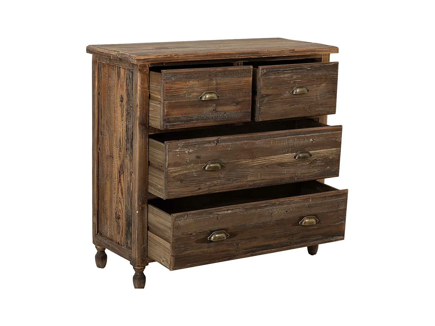 Cómoda em madeira com 4 gavetas 100x40x93h cm