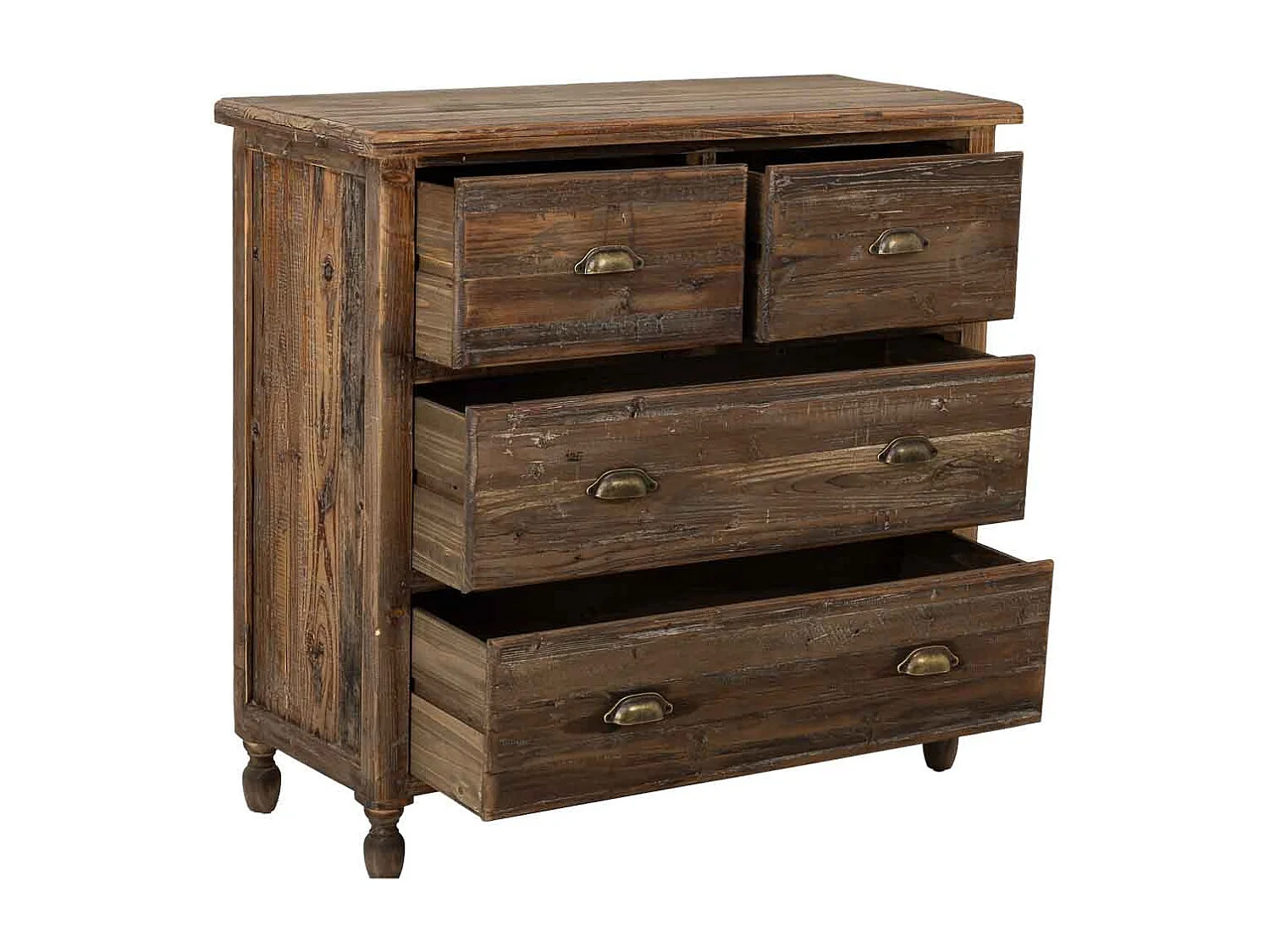 Cómoda em madeira com 4 gavetas 100x40x93h cm