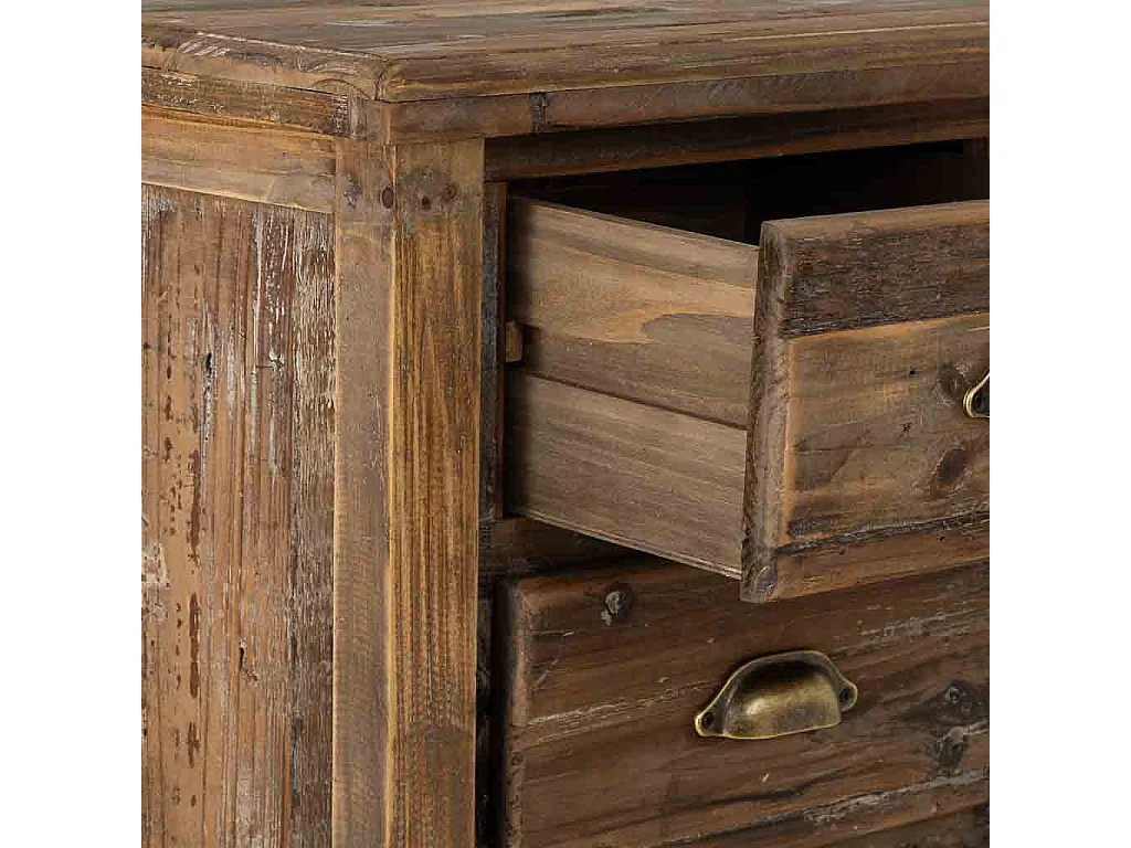 Cómoda em madeira com 5 gavetas 48x38x102h cm