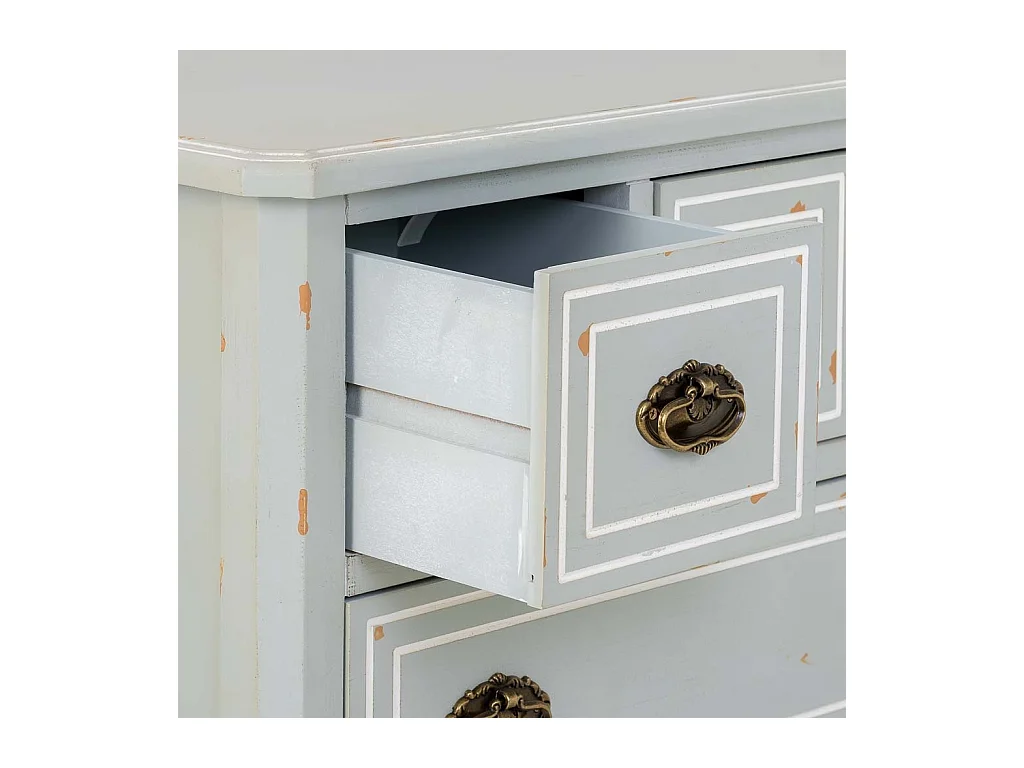 Cómoda em madeira com 5 gavetas 73x38x93,5h cm