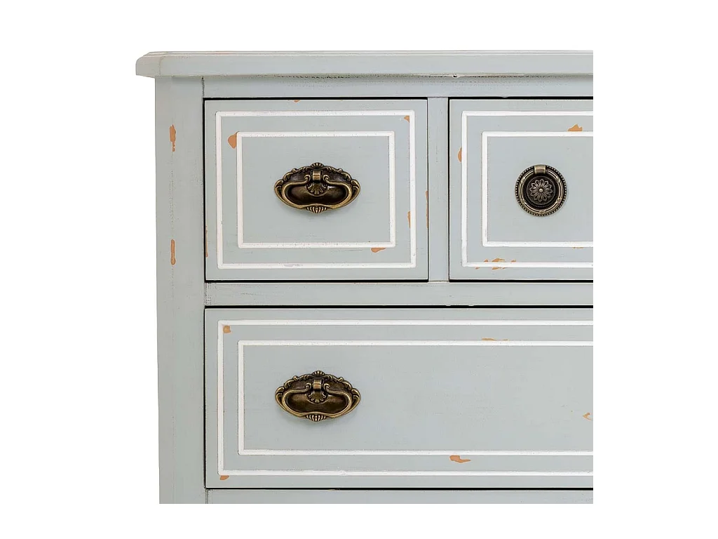 Cómoda em madeira com 5 gavetas 73x38x93,5h cm