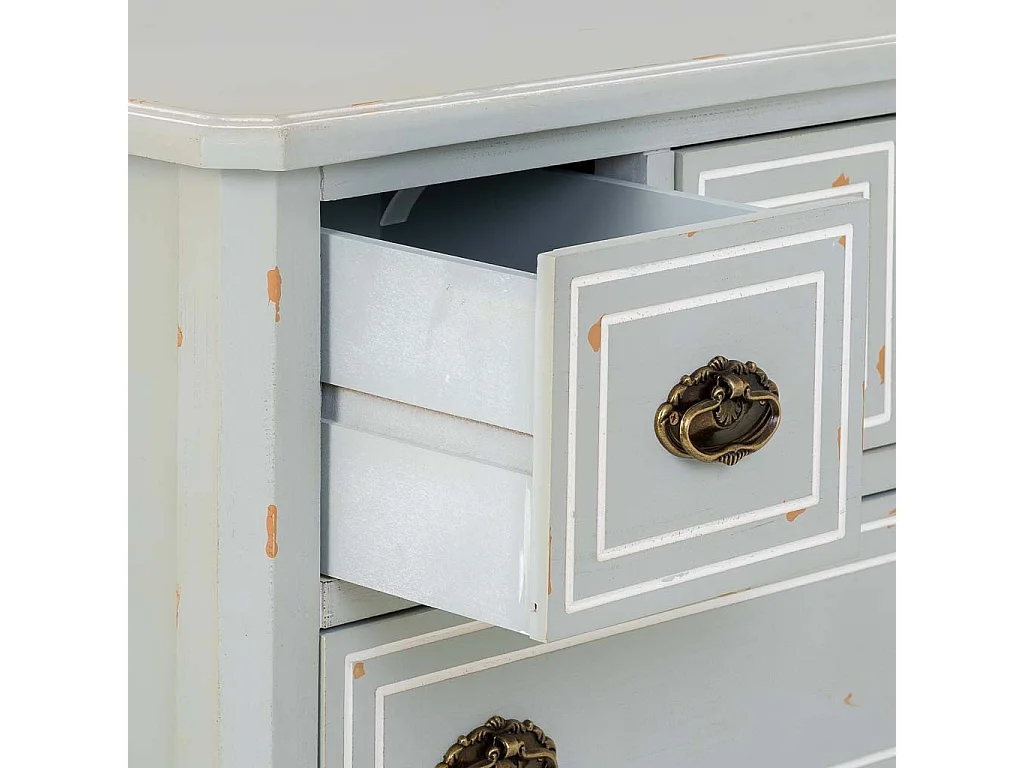 Cómoda em madeira com 5 gavetas 73x38x93,5h cm