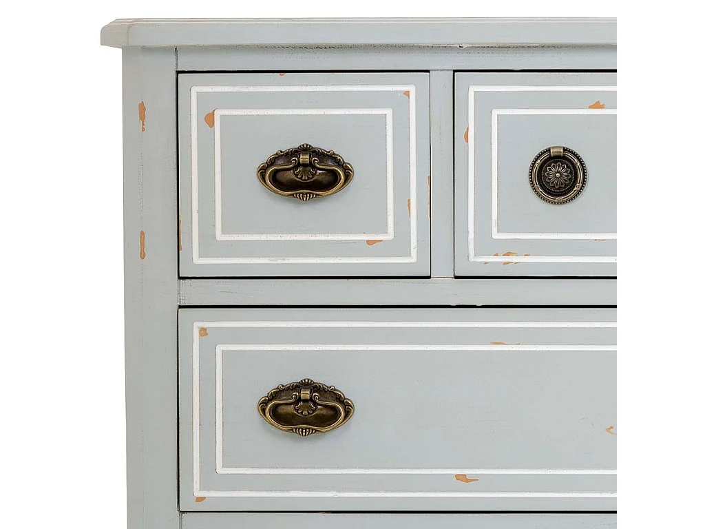 Cómoda em madeira com 5 gavetas 73x38x93,5h cm