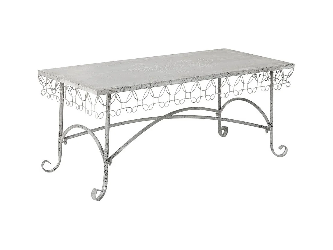 Mesa de centro em metal 120,65x56,52x52,07h cm