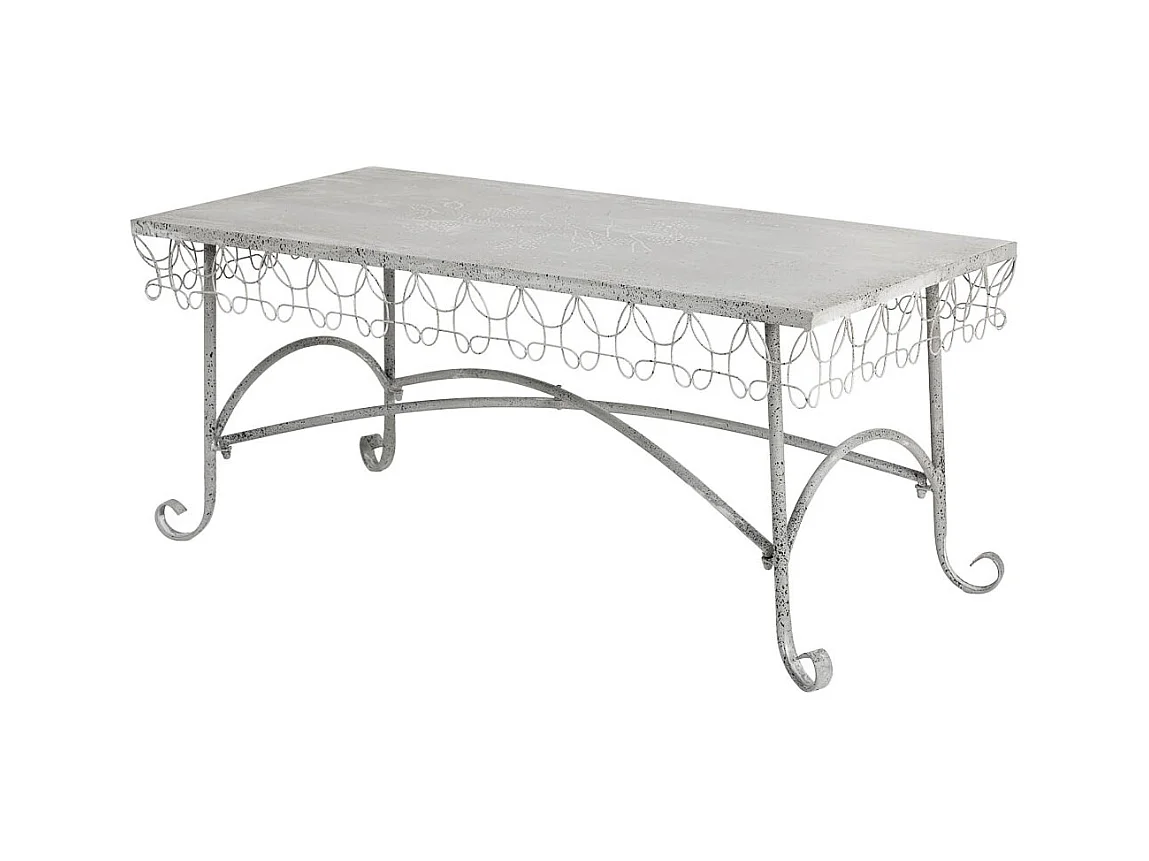 Mesa de centro em metal 120,65x56,52x52,07h cm