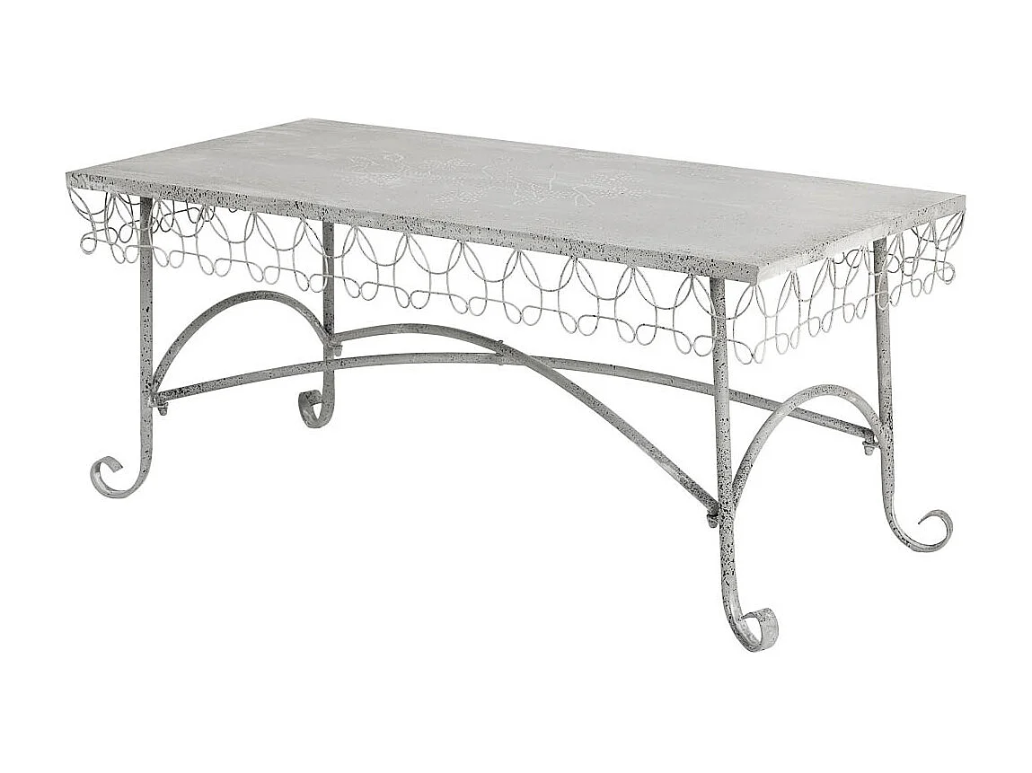 Mesa de centro em metal 120,65x56,52x52,07h cm