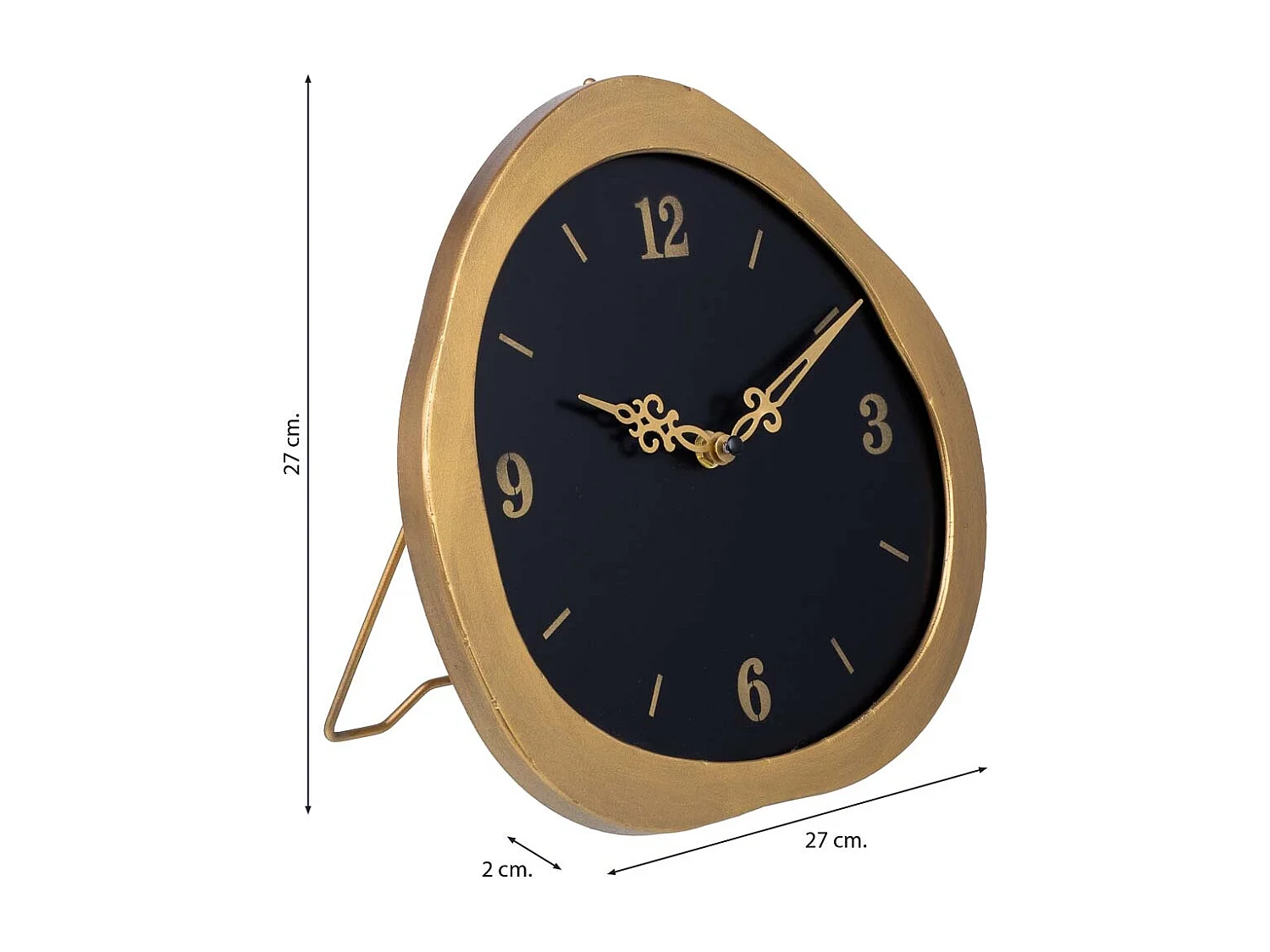 Orologio da tavolo in metallo 27x02x27h cm