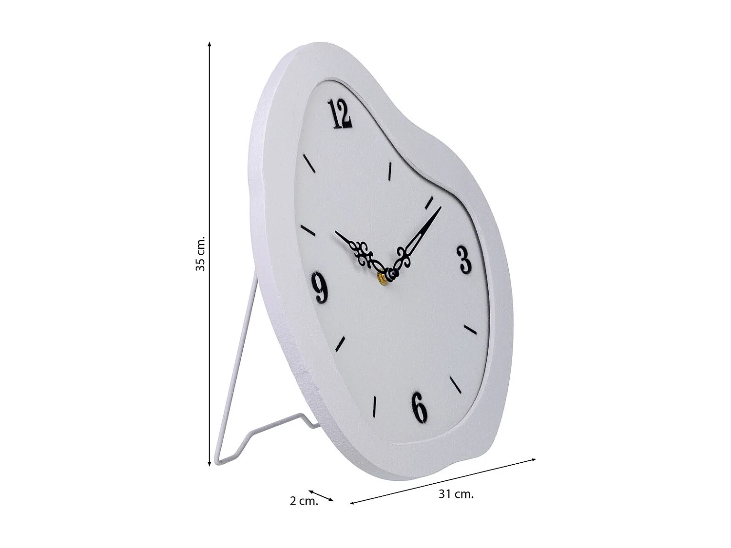 Reloj de mesa de metal 31x02x35h cm