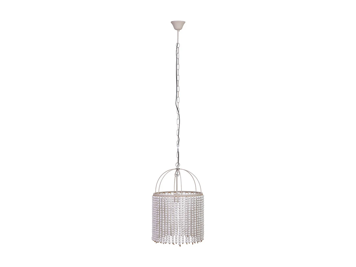 Lampada da soffitto in metallo e legno 38x38x61h cm