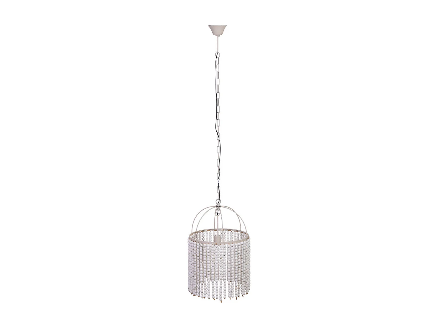 Lampada da soffitto in metallo e legno 38x38x61h cm