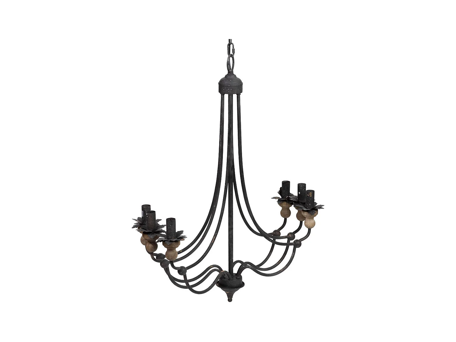 Candeeiro de teto em metal preto D69x86h cm