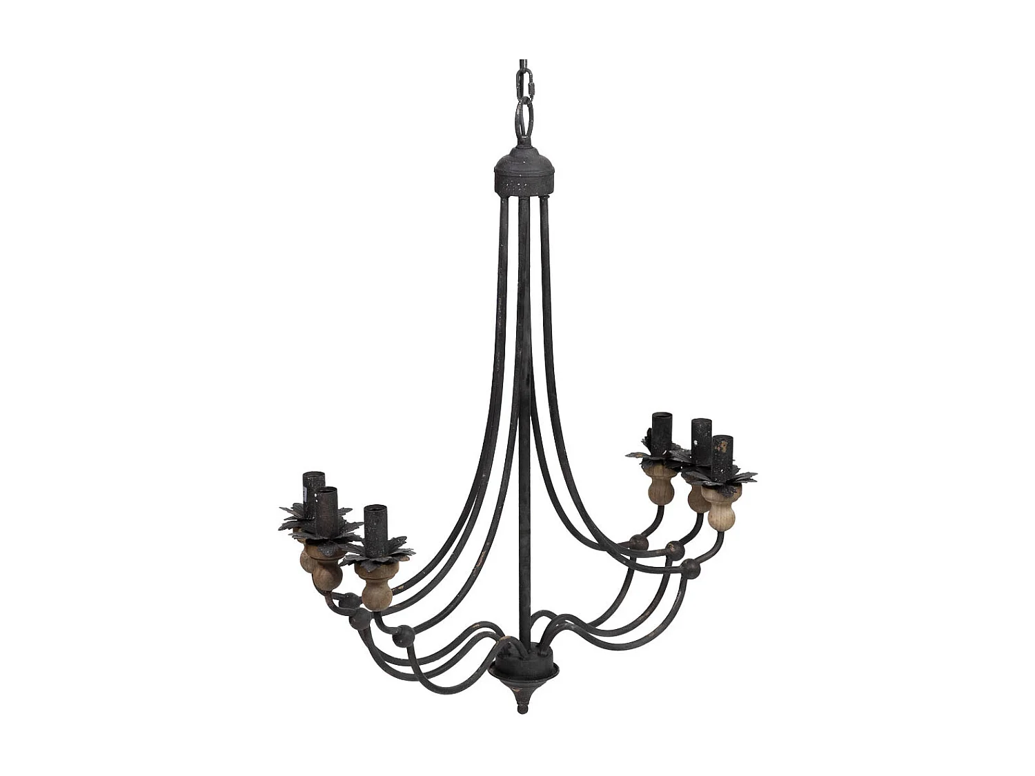 Candeeiro de teto em metal preto D69x86h cm