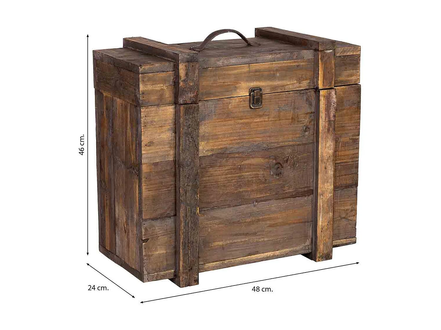 Holzkiste, 48x24x46H cm
