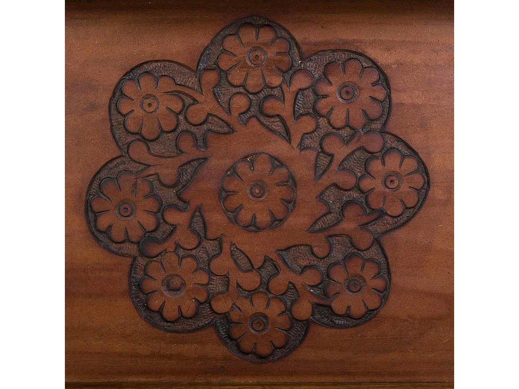 Braunes handgefertigtes Holztablett 70x30x20h cm