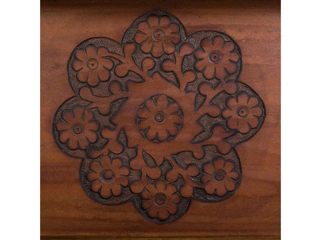 Braunes handgefertigtes Holztablett 70x30x20h cm