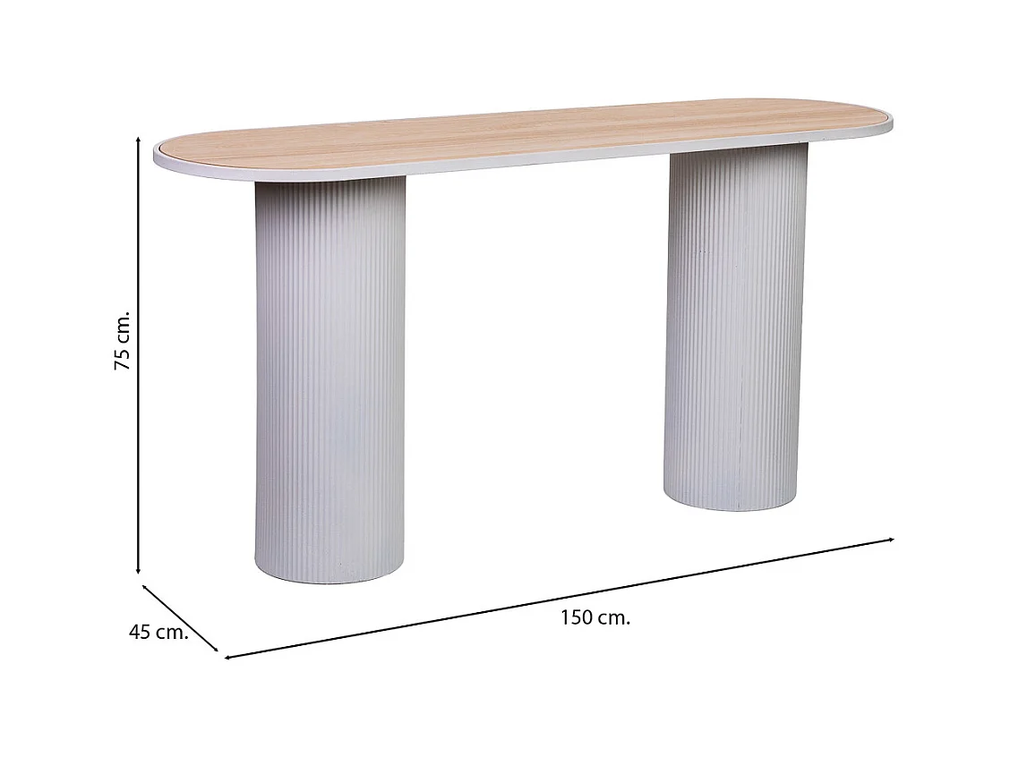 Móveis de entrada em madeira 150x45x75h cm