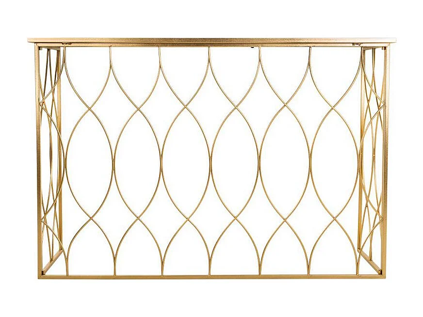 Meuble d'entrée 1 tiroir et 1 étagère en métal blanc 120x41x75h cm