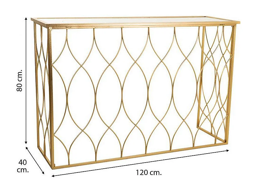 Meuble d'entrée 1 tiroir et 1 étagère en métal blanc 120x41x75h cm