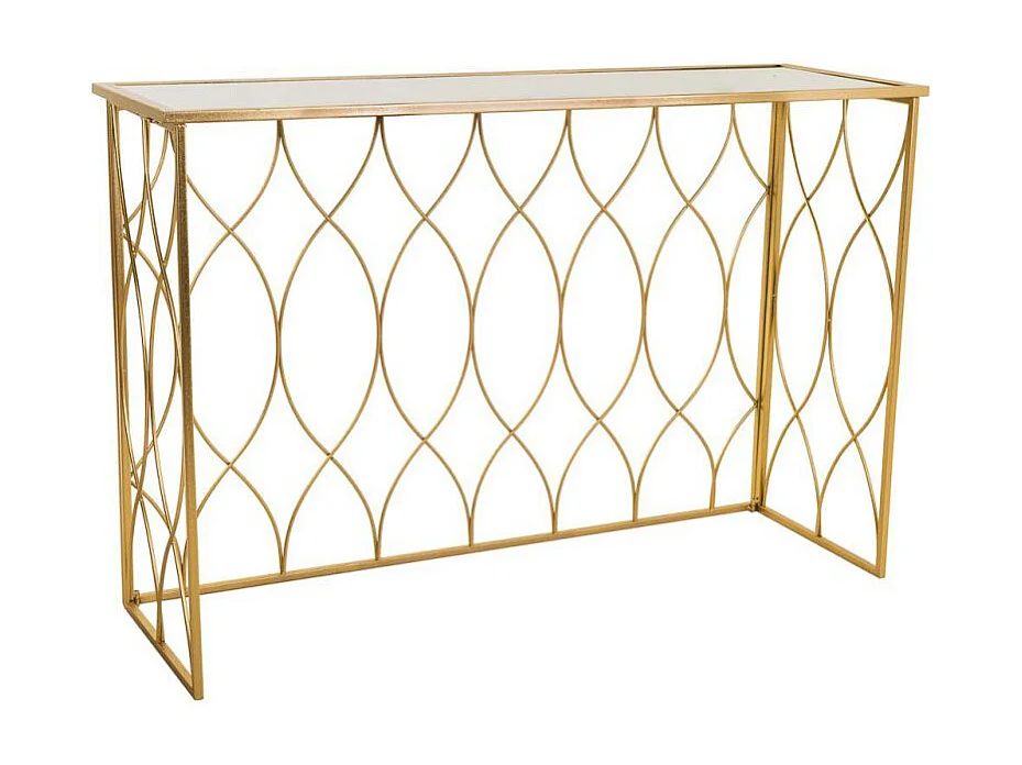 Meuble d'entrée 1 tiroir et 1 étagère en métal blanc 120x41x75h cm