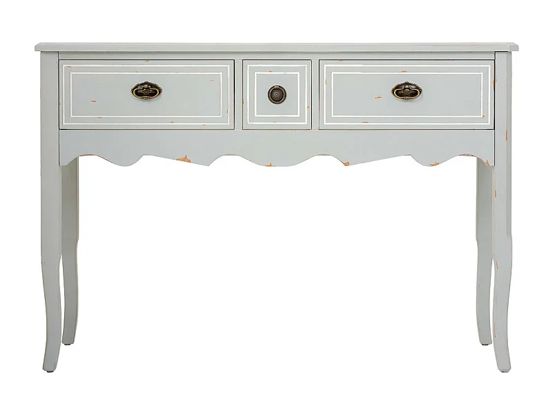 Meubles d'entrée en bois avec 3 tiroirs 120x40x82,5h cm