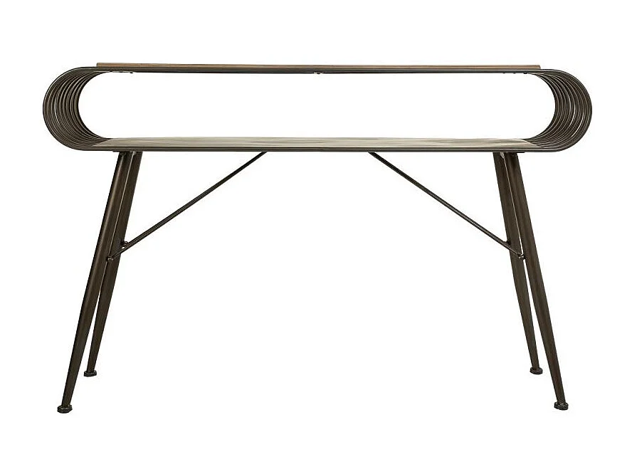 Meuble d'entrée en métal blanc 125x41x81h cm