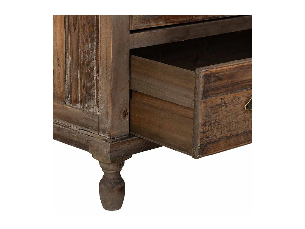 Vitrina de madera con 2 puertas y 1 cajón 80x42x138h cm