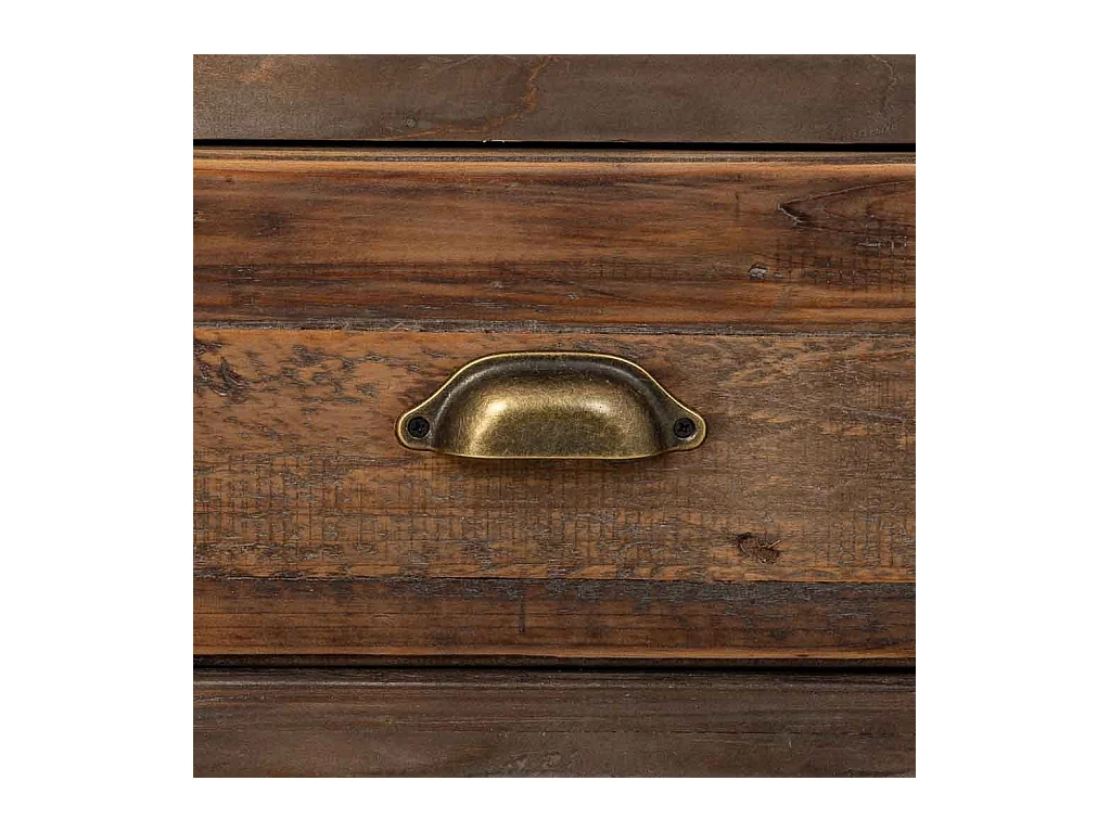 Vitrina de madera con 2 puertas y 1 cajón 80x42x138h cm