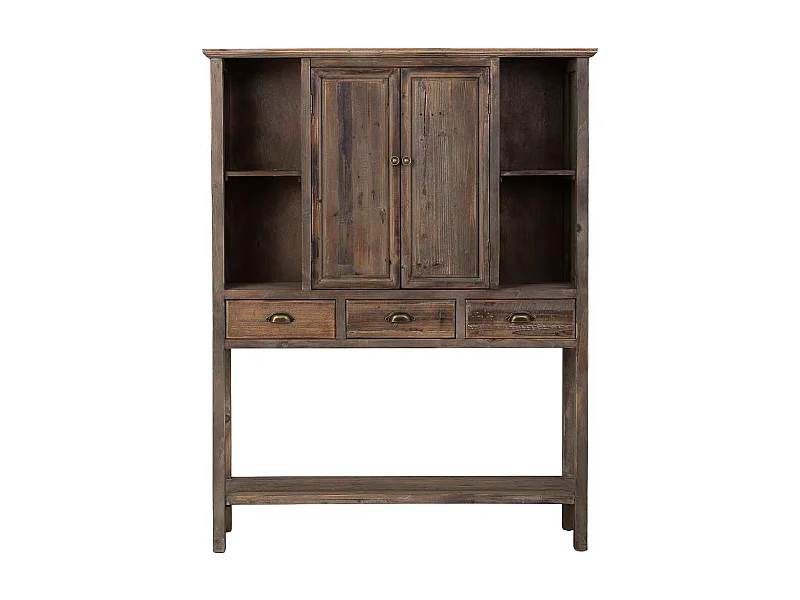 Armario de madera con 2 puertas y 3 cajones  127x40x163,5h cm