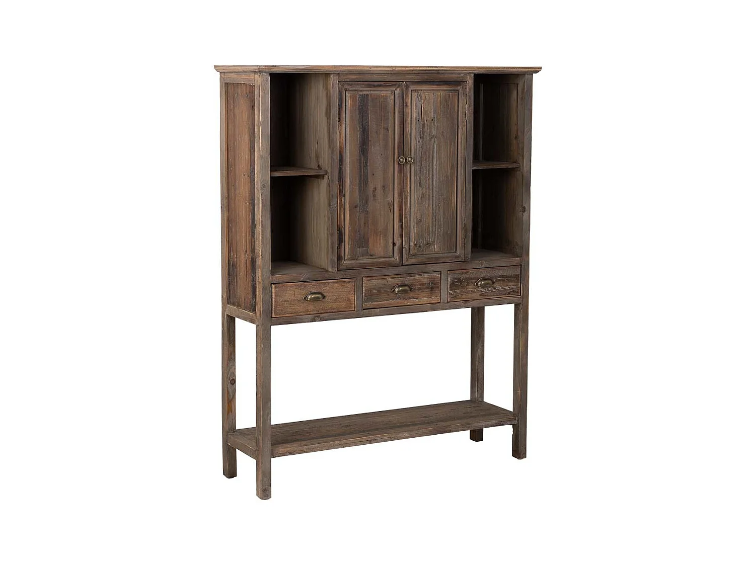 Armario de madera con 2 puertas y 3 cajones  127x40x163,5h cm