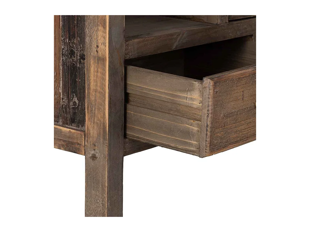 Armario de madera con 2 puertas y 3 cajones  127x40x163,5h cm