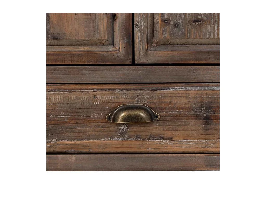 Armario de madera con 2 puertas y 3 cajones  127x40x163,5h cm