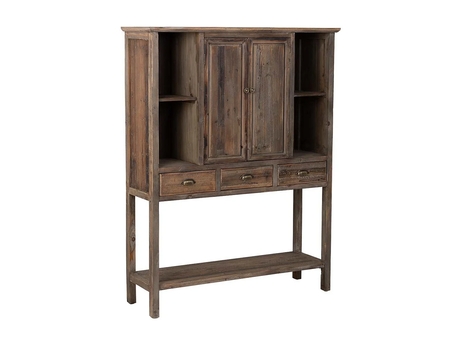 Armario de madera con 2 puertas y 3 cajones  127x40x163,5h cm