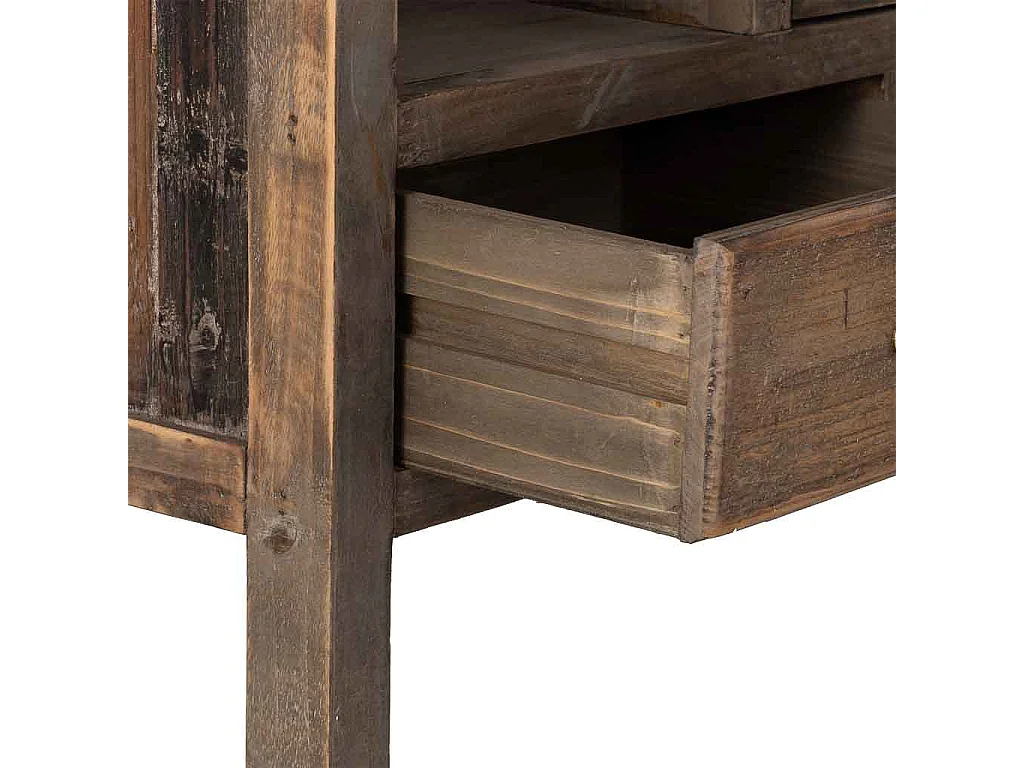 Armario de madera con 2 puertas y 3 cajones  127x40x163,5h cm