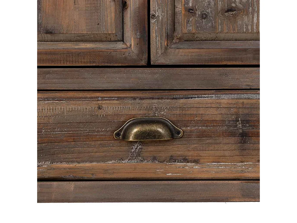Armario de madera con 2 puertas y 3 cajones  127x40x163,5h cm