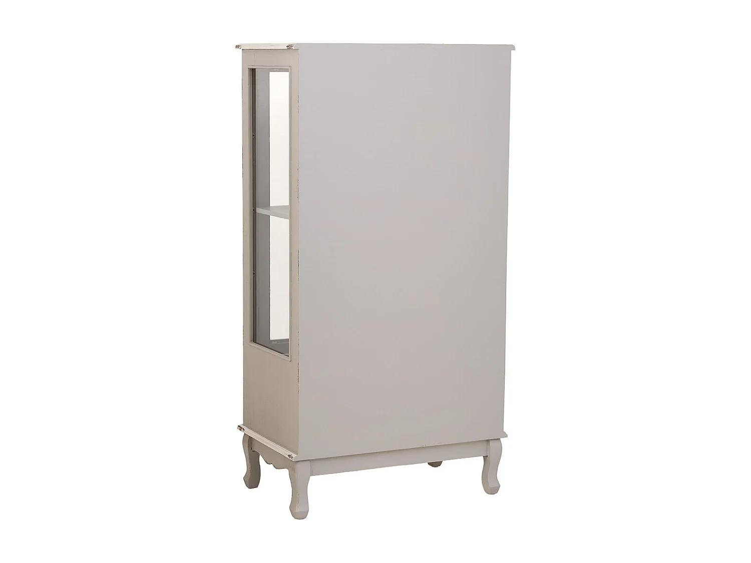 Vitrine en bois avec 1 tiroir et 2 portes 80x42x148h cm