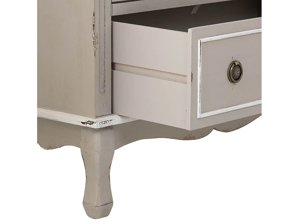 Vitrine en bois avec 1 tiroir et 2 portes 80x42x148h cm