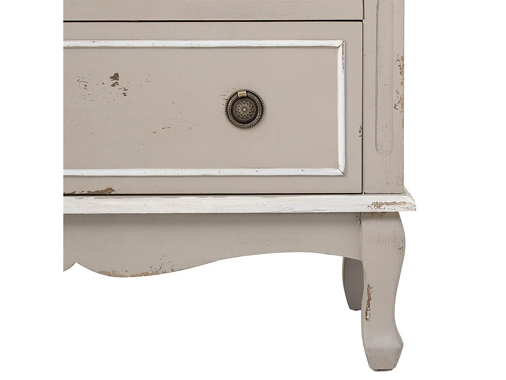 Vitrine en bois avec 1 tiroir et 2 portes 80x42x148h cm